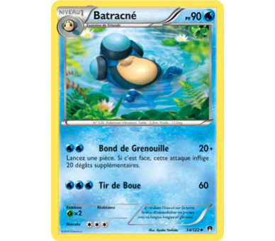 Batracné Carte Peu Commune Pv 90 - 34/122 - XY9