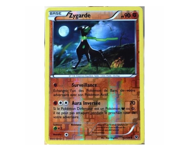 Zygarde Carte Reverse Peu Commune Pv 90 - 52/124 - XY10