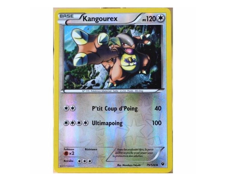 Kangourex Carte Reverse Peu Commune Pv 120 - 75/124 - XY10