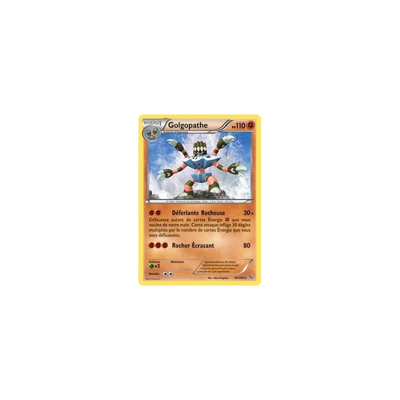 Golgopathe 110pv 49/106 XY Etincelles Carte Pokemon Rare neuve fr 
