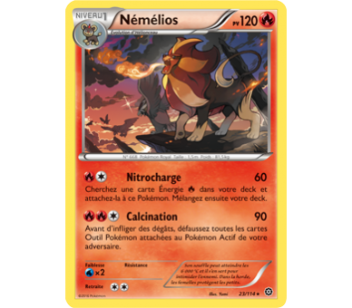 Némélios Carte Rare 120 Pv - 23/114 - XY11