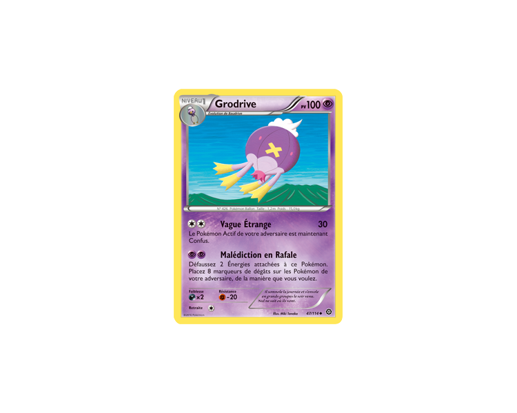 Carte Pokemon Grodrive 100 pv Noir et Blanc Dragons Exaltés rare !!!