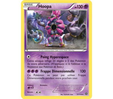 Hoopa Carte Rare 130 Pv - 51/114 - XY11