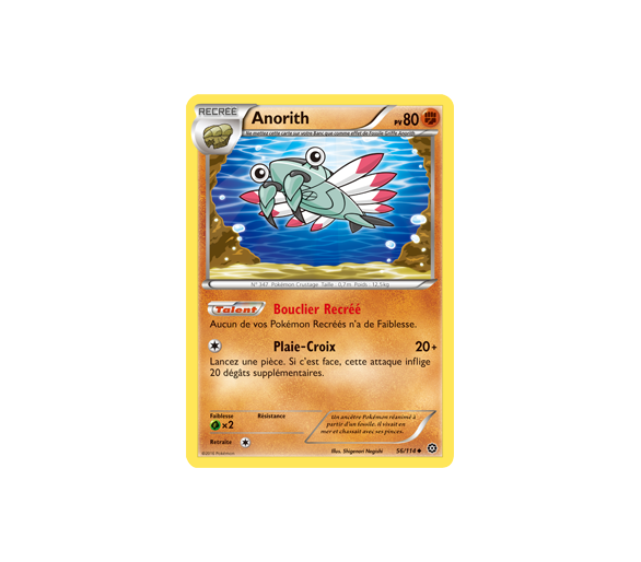 Anorith Carte Peu Commune 80 Pv - 56/114 - XY11