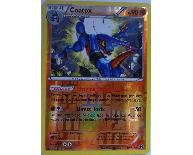 Coatox Carte Reverse Rare 90 Pv - 59/114 - XY11