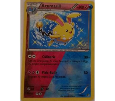 Azumarill Carte Double Energie Reverse Peu Commune 100 Pv - 77/114 - XY11
