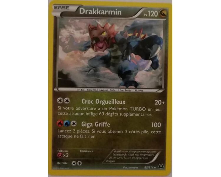 Drakkarmin Carte Rare 120 Pv - 83/114 - XY11