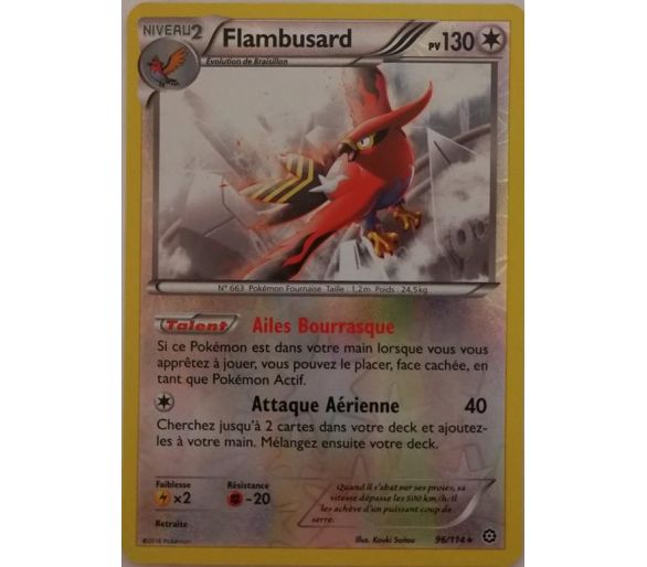 Flambusard Carte Reverse Rare 130 Pv - 96/114 - XY11