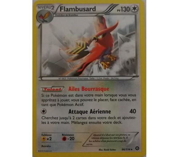 Flambusard Carte Rare 130 Pv - 96/114 - XY11