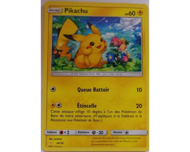 Pikachu Pv 60 Carte Pokémon - 29/30