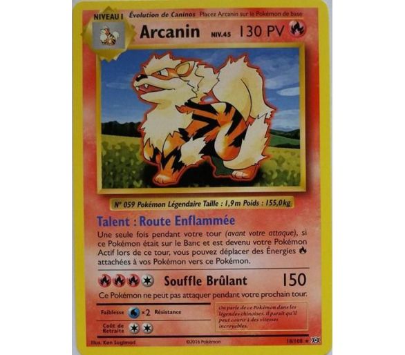 Arcanin Carte Rare 130 Pv - XY12 - 18/108