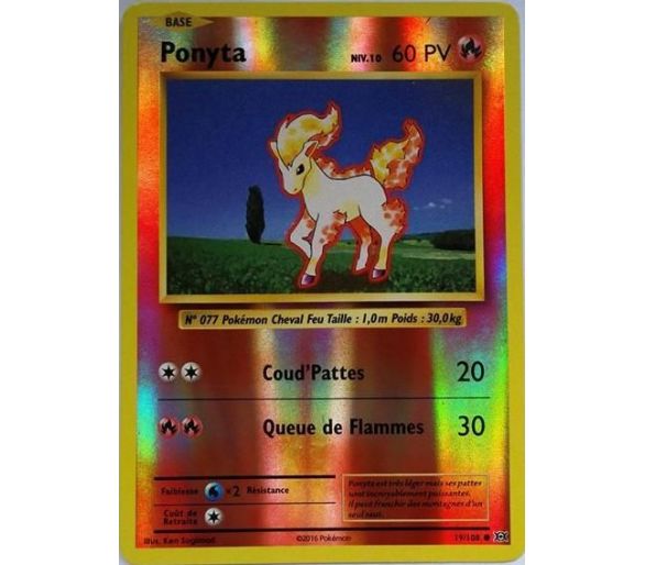 Ponyta Carte Reverse Commune 60 Pv - XY12 - 19/108