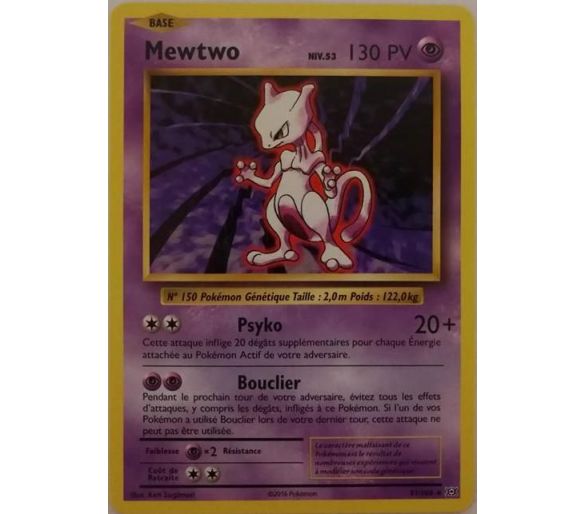 Mewtwo Carte Rare 130 Pv - XY12 - 51/108
