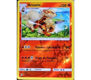 Arcanin Carte Reverse Rare 130 Pv - Soleil Et Lune - 22/149