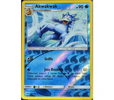 Akwakwak Carte Reverse Rare 90 Pv - Soleil Et Lune - 29/149