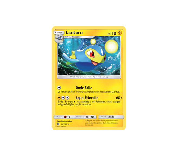 Lanturn Carte Rare 110 Pv - Soleil Et Lune - 50/149