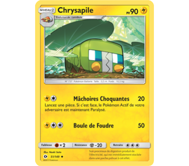 Chrysapile Carte Peu Commune 90 Pv - Soleil Et Lune - 51/149