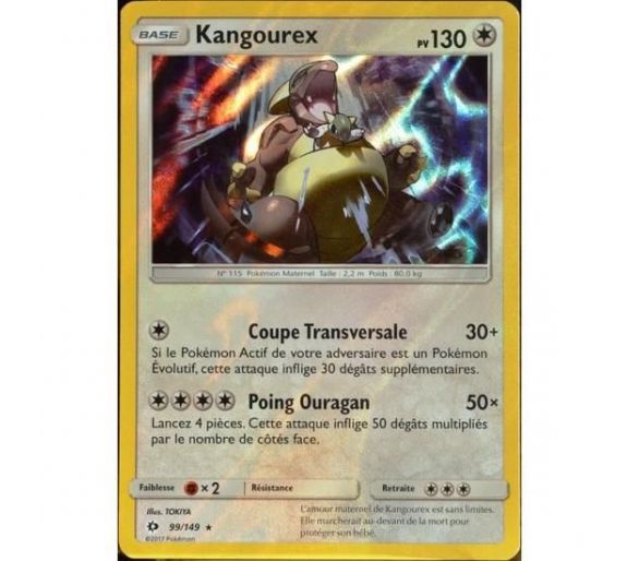 Kangourex Carte Holo Rare 130 Pv - Soleil Et Lune - 99/149