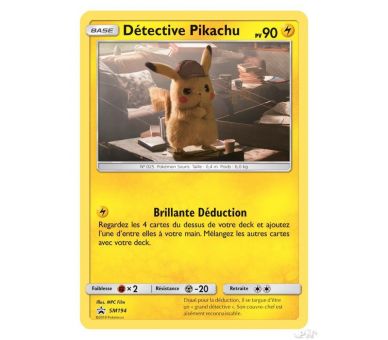 Carte Pokémon Détective Pikachu pv90 Holographique SM194