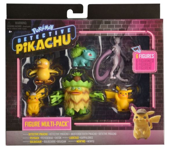 Coffret 6 Figurines Pokémon "Detective Pikachu"