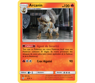 Arcanin Pv120  6/18 Holo - Serie detective pikachu