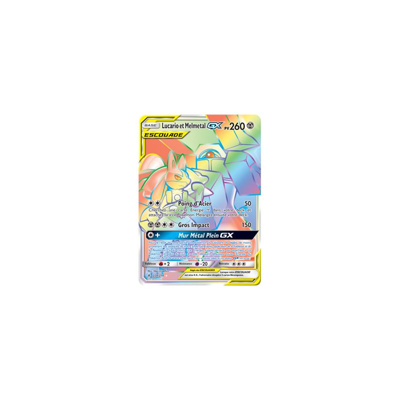 Carte Pokémon en métal doré arc-en-ciel GX Incineroar