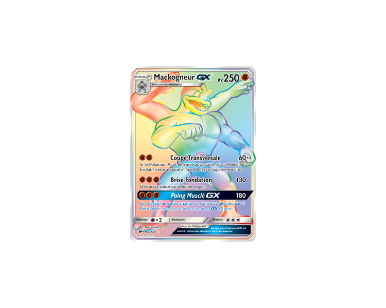 Mackogneur Gx 250 Pv Carte Pokémon Secrète Arc-En-Ciel - SL3 - 154/147