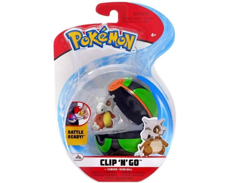Pokémon - Figurine - Clip'n Go Poké Ball Série 3 - Osselait + Chrono Ball