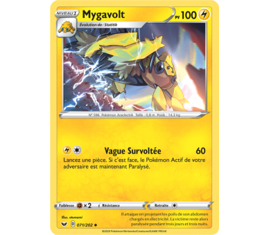 Mygavolt Pv 100 Carte Peu Commune 71/202 Épée et Bouclier