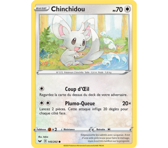Chinchidou Pv 70 Carte Commune 145/202 - Epée et Bouclier