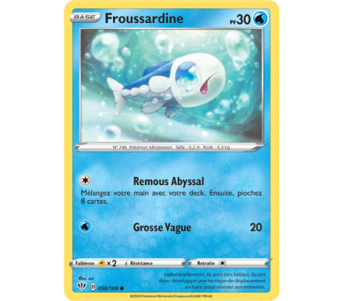 Froussardine Pv 30 050/189 - Carte Commune - Épée et Bouclier - Ténèbres Embrasées