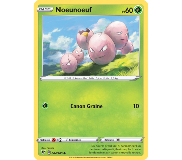 Noeunoeuf Pv 60 004/185 - Carte Commune Reverse - Épée et Bouclier 4 - Voltage Éclatant