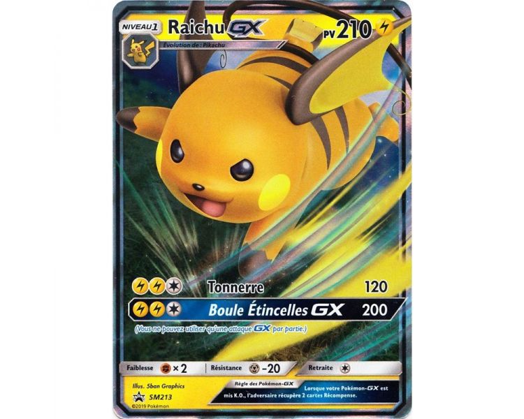 Carte Pokémon : Raichu GX PV 210 - SM213