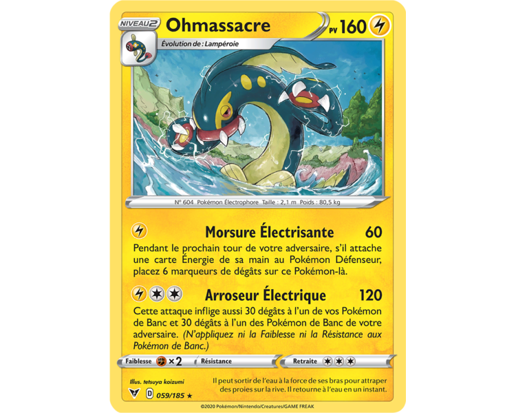 Ohmassacre Pv 160 059/185 - Carte Rare - Épée et Bouclier 4 - Voltage Éclatant