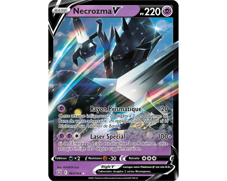 Necrozma-V Pv 220 063/163 - Carte Ultra Rare - Épée et Bouclier 5 - Styles de Combat
