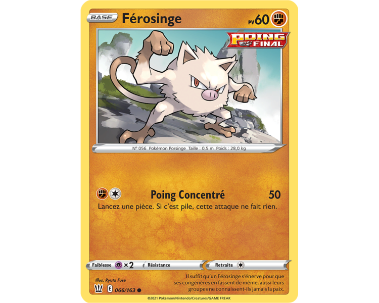 Férosinge Pv 60 066/163 - Carte Commune - Épée et Bouclier 5 - Styles de Combat