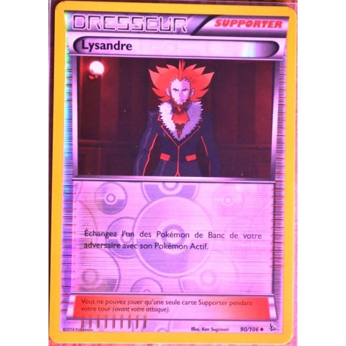 Lysandre - 90/106 Carte dresseur ETINCELLE XY Etincelles Lysandre - 90/106 Carte dresseur ETINCELLE XY Etincelles