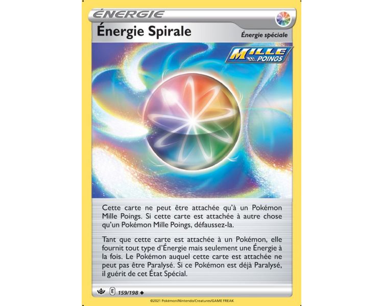 Energie Spirale Mille Poings 159/198 - Carte Peu Commune  - Épée et Bouclier - Règne de Glace