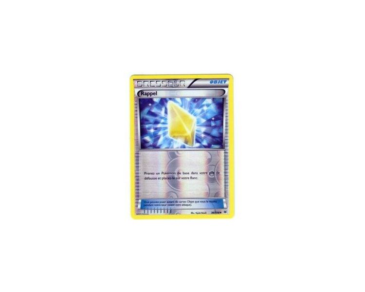 Carte Pokémon Dresseur RAPPEL HOLO REVERSE 88/108 xy ciel rugissant