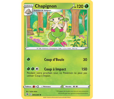 Chapignon Pv 120 005/264 - Carte Peu Commune - Épée et Bouclier - Poing de Fusion