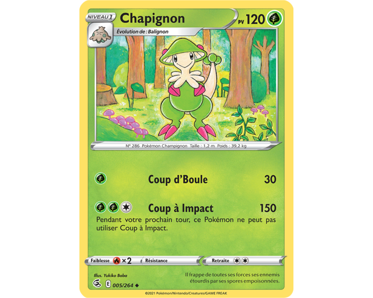 Chapignon Pv 120 005/264 - Carte Peu Commune - Épée et Bouclier - Poing de Fusion