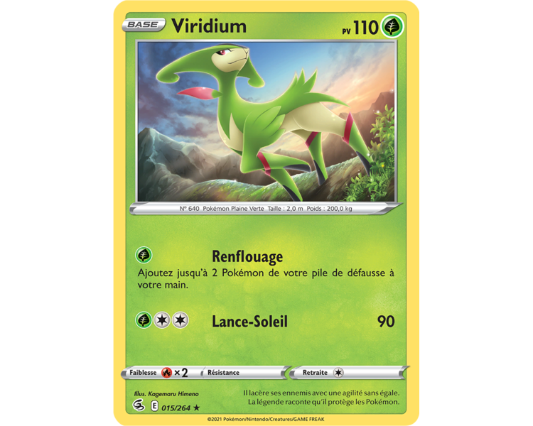 Viridium Pv 110 015/264 - Carte Rare - Épée et Bouclier - Poing de Fusion