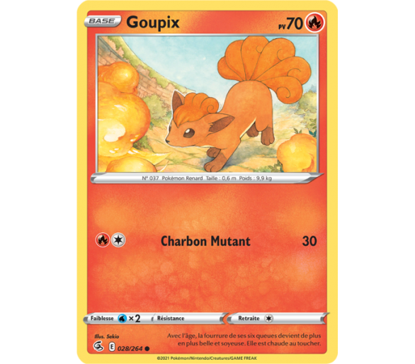 Goupix Pv 70 028/264 - Carte Commune - Épée et Bouclier - Poing de Fusion