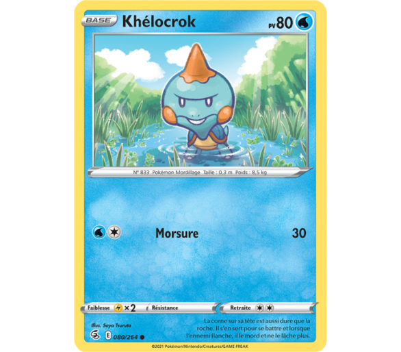 Khélocrok Pv 80 080/264 - Carte Commune Reverse - Épée et Bouclier - Poing de Fusion