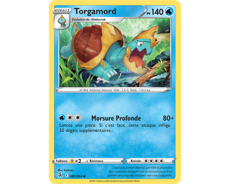 Torgamord Pv 140 081/264 - Carte Peu Commune - Épée et Bouclier - Poing de Fusion