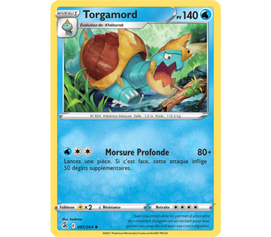 Torgamord Pv 140 081/264 - Carte Peu Commune - Épée et Bouclier - Poing de Fusion