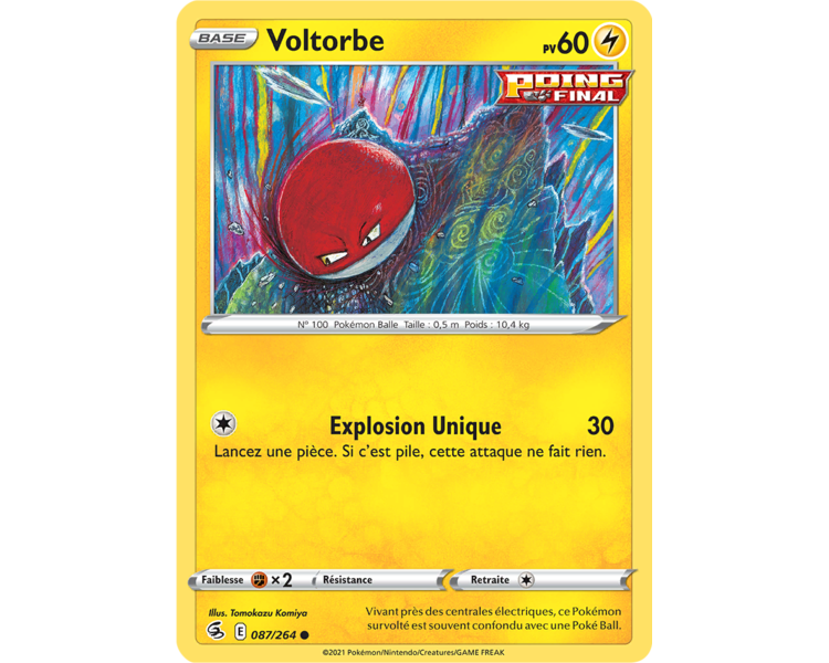 Voltorbe Pv 60 087/264 - Carte Commune - Épée et Bouclier - Poing de Fusion