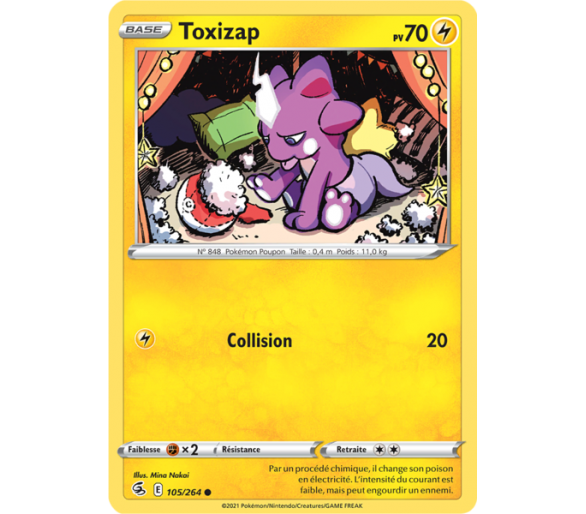 Toxizap Pv 70 105/264 - Carte Commune - Épée et Bouclier - Poing de Fusion