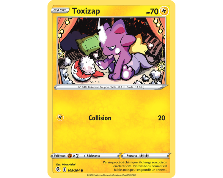 Toxizap Pv 70 105/264 - Carte Commune Reverse - Épée et Bouclier - Poing de Fusion