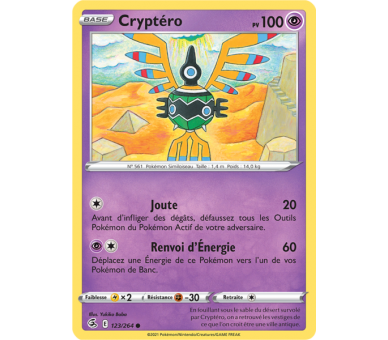 Cryptéro Pv 100 123/264 - Carte Commune Reverse - Épée et Bouclier - Poing de Fusion